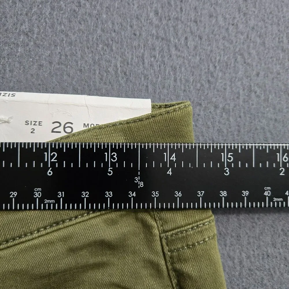 LOFT Women 26/2 Green Low Rise Modern Skinny Crop Raw Hem Jeans - Picture 15 of 16